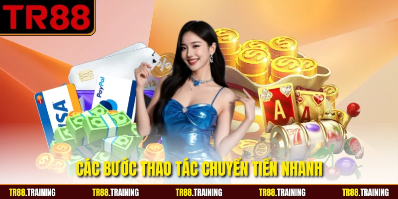 Các bước thao tác chuyển tiền nhanh