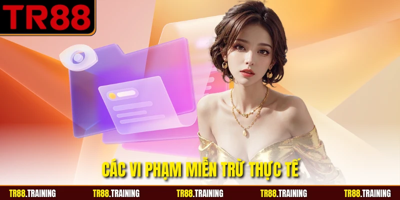 Các vi phạm miễn trừ thực tế